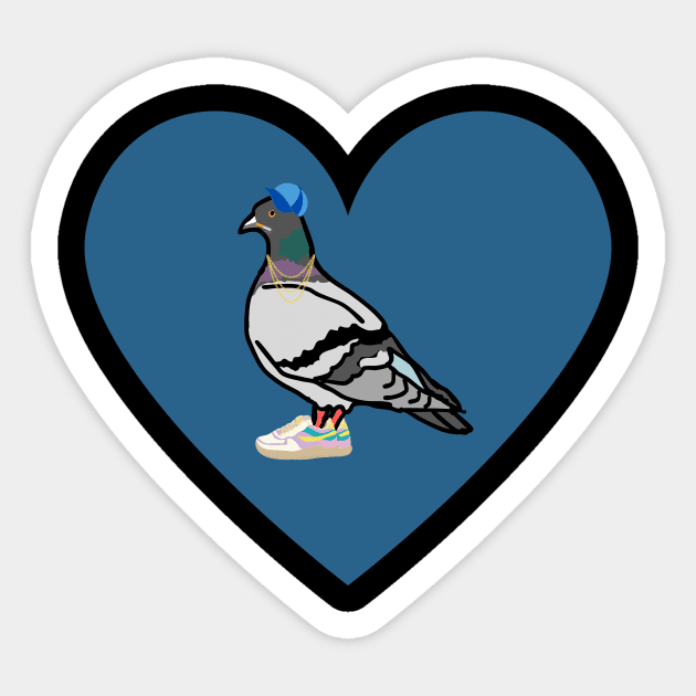Dublin Birds - Pigeon Design Sticker by Melty Shirts
